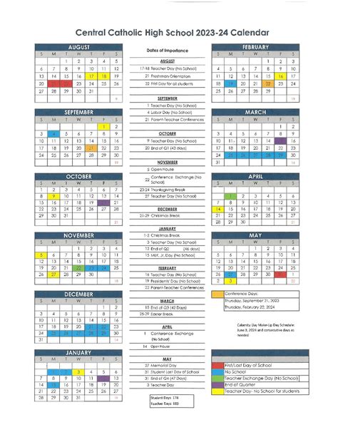 Pcep Calendar